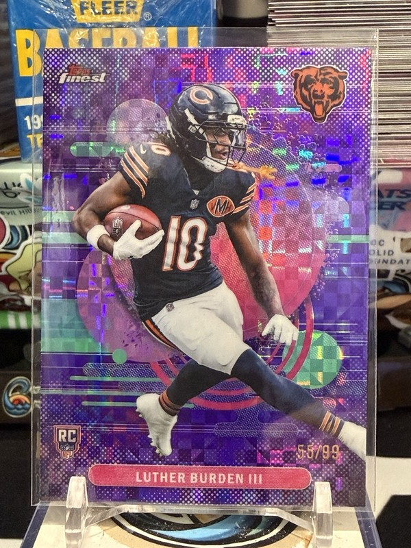 Luther Burden III (RC) 2025 Finest Uncommon Purple X-Fractor /99 - Bears #119 TZ