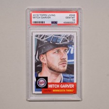 2019 Topps MLB Living Set Card #246 - Mitch Garver - SP /2306 PSA 10 POP