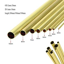 1Pc Brass Tube Round Pipe 2/3/4/5/6/7mm DIY Craft Model Ma