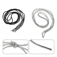 4 Pcs Shiny Shoelaces Rhinestone for Heels Drawstring Universal Cord