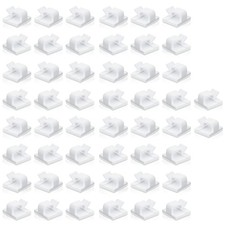 50x Self Adhesive Cable Clips Wire Tidy Organiser Holders for Desk Wall Home