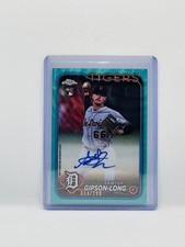 2024 Topps Chrome Aqua Wave Auto Sawyer Gipson-Long #/199 RC Rookie Refractor SP