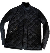 Barbour Girls Black Snap Down Zipper Chelsea Quilted Jacket Size Large 10/11