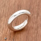 Handmade 925 Sterling Silver Stacking Ring - Thick Round Band (5MM) All Size