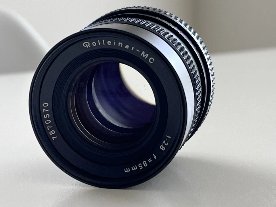 ¡Como nuevo! Raro objetivo Rollei QBM 85mm f/2.8 Rolleinar-MC con accesorios originales EE. UU. Foto 2 de 4