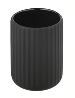 Zahnputzbecher Mod. Belluno Schwarz Keramik Mit Soft-Touch OberfläChe