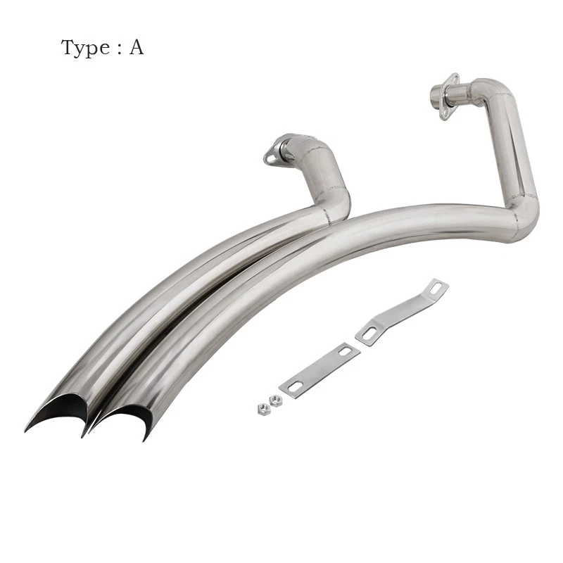 Silenciador de tubo de escape sistema completo Slip para Honda Shadow Aero 750 VT750C 2004-2024 Foto 2 de 4