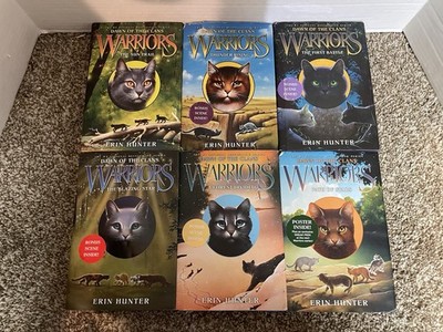 Dawn of the Clans 1-6 Set Erin Hunter Warriors Hardcover w/Dust Covers FREE SHIP