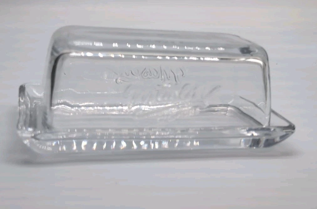 Mason Craft And More Butter Dish Clear Glass Rectangular New
