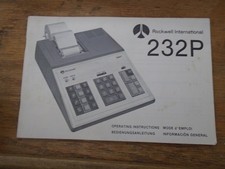 1976 Original Rockwell International 232P Calculator Instruction Manual RARE