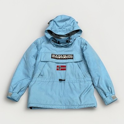 Napapijri Skidoo Cordura Teflon Blue Ski Quilted Lined Jacket Coat Mens Smock S