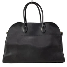 Auth THE ROW Soft Margaux 15 W1255 L72 Black Saddle Leather Tote Bag