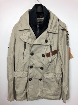 KHUJO Herren Kurzmantel Modell: Slim Beige M