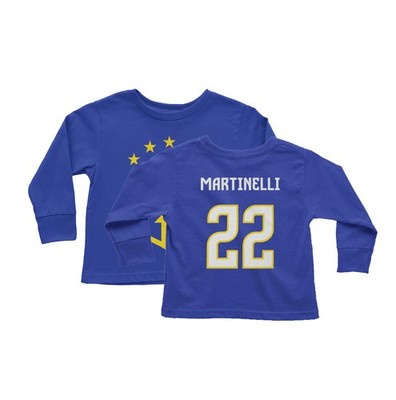 Martinelli Inspired 22 Brazil Soccer 2-Sided Toddler Long Sleeve TShirt