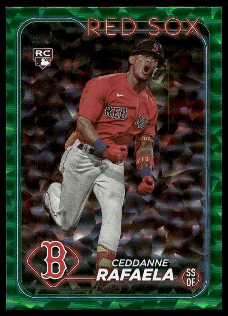 2024 Topps #313 Ceddanne Rafaela Green Crackle Foil #/499
