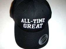 NEW BRAND ALL-TIME GREAT BASEBALL CAP FULL EMBRODERY ON FRONT BLACK  ADJUSTABLE