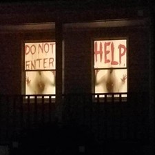 Blutige Handabdrücke Zombie Halloween Riese für Fenster