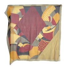 GORGEOUS Unbranded sheer Scarf W An Artistic Abstract Colourful Print 42"/41"