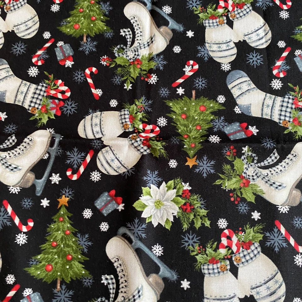 1.4 YD Farmhouse Christmas Fabric Northcott Quilting Cotton - Image 4 of 4