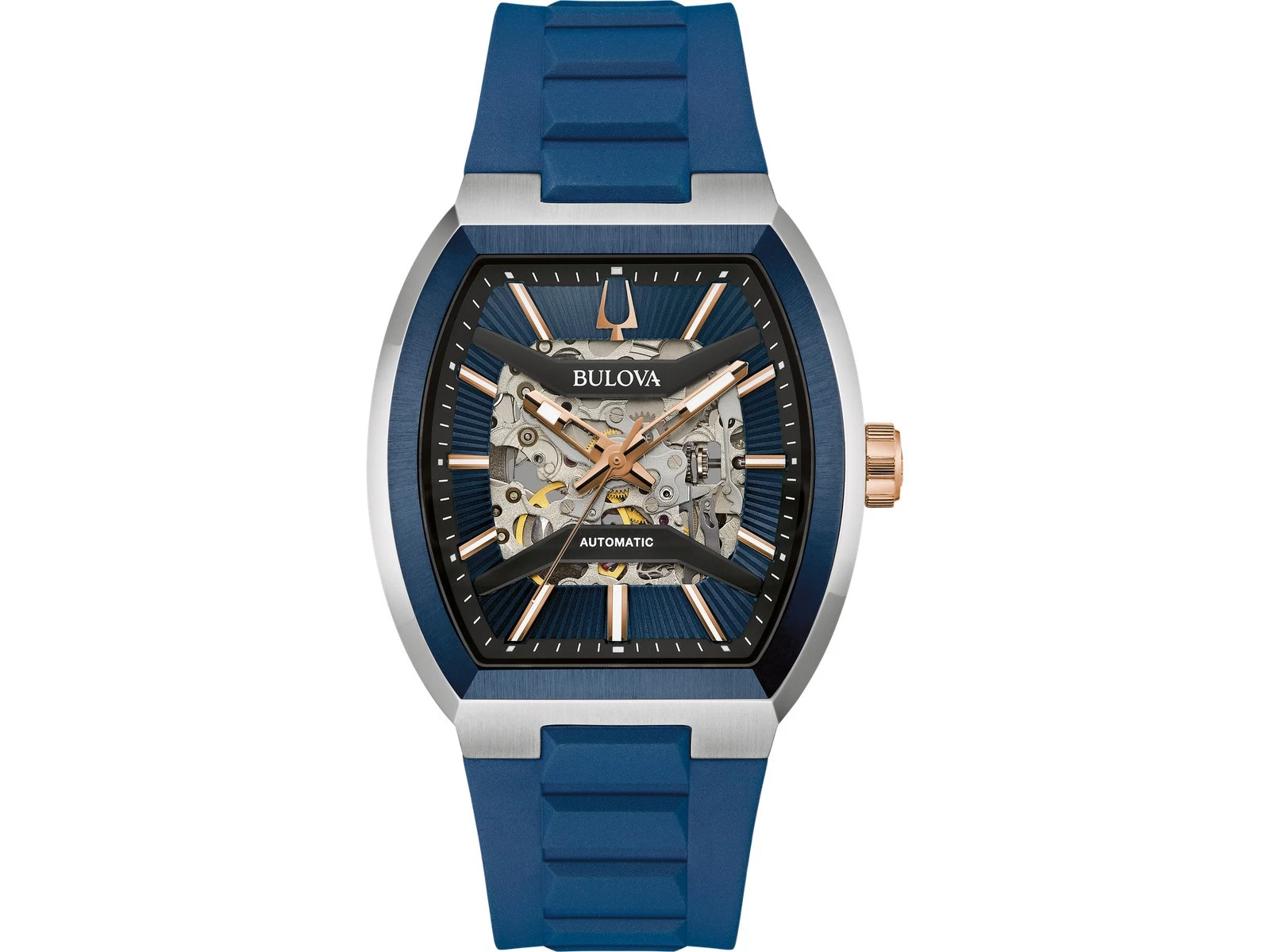 Bulova 98A318 Maquina Automatic Skeleton Blue Dial Men's Watch 40mm Sapphire - product detail image 1