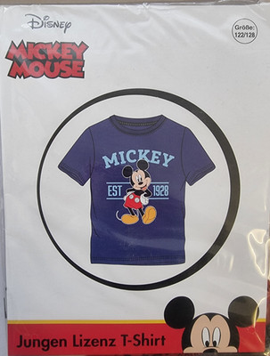 Disney Mickey Mouse Kinder T-Shirt Gr.122/128 Neu&OVP