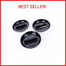 Premium Plastic Ashtray, Trash Can, Pack of 3, Round Black Large Size, for Indoo