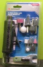 JobSmart 13-Piece Spindle Lock Air Die Grinder Kit Air Tool Set 