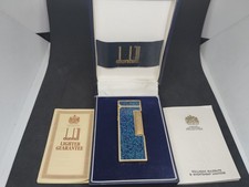 Vintage Dunhill Rolla gas lighter Lapis Lazul...
