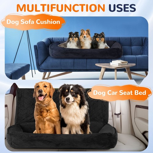 47Inch Large Dog Car Seat Bed Carrier Booster Safe Straps Washable Comfortable - Picture 3 of 8