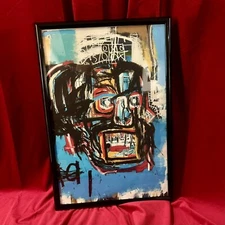 Framed Abstract Art Print, Graffiti Art, Neo-expressionism, Jean-Michel Basquiat