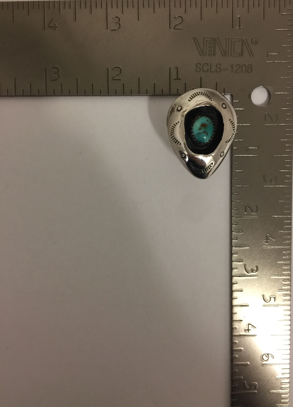 Large Native American Turquoise Shadowbox Sterlin… - image 5