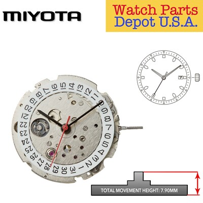 Original Miyota 8215 Japan Automatic Movement, 3 Hands, Date 3