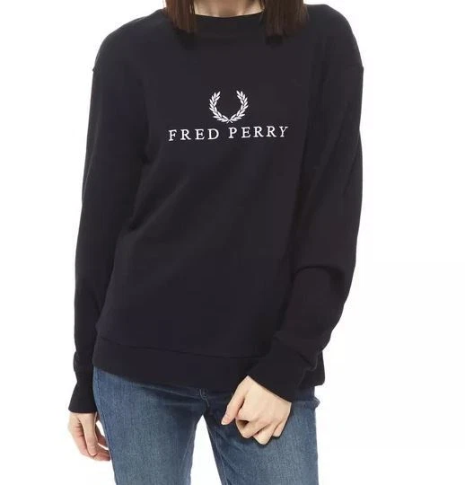 Navy fred hotsell perry sweatshirt