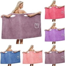 Bathrobe Bath Towel Wrap Womens Wearable Bathtub Shower Dress Bathing Skirt