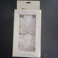 clips de couette ligne enfant décoratif fleurs blanches lot de 2