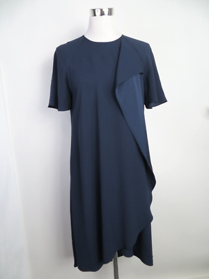BCBG Maxazria Dress Womens Small Blue Asymmetrical Flutter BCBG Maxazria Dress Womens Small Blue Asymmetrical Flutter