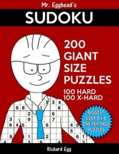 Mr  Egghead's Sudoku 200 Giant Size Puzzles, 100 Hard And 100 Extra Hard: T...