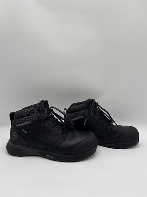 Timberland Men's Mid Reaxion Athletic Hiker Wateproof Comp Toe Boot Black Sz 8M