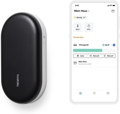Netatmo Smarte Klimaanlagensteuerung - Smarte Klimaanlage - in der Farbe Schwarz