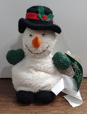 Russ Berrie Plush Home Buddies Snowman Christmas Bean Bag Terry Cloth Toys S4