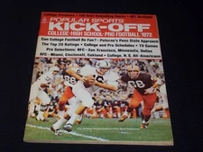 1972 POPULAR SPORTS KICK-OFF MAGAZINE - JOHN HUFNAGEL PSU COVER - E 7923