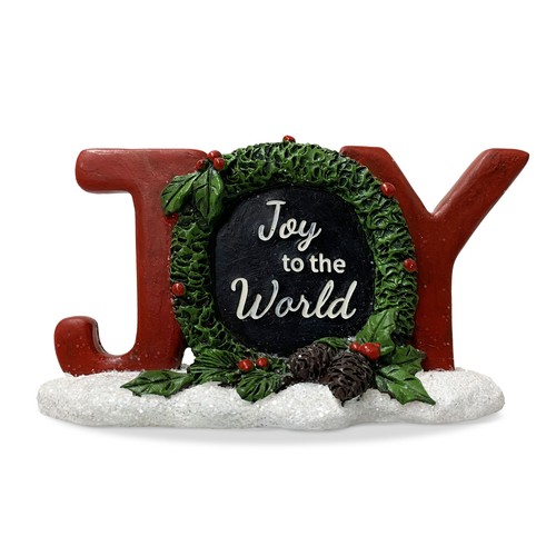 Decorazione natalizia in resina scritta Joy Nuvole di Stoffa con
