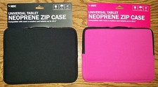 10" Inch Universal Neoprene iPad/E-Reader/Tablet Protective Zipper Case. NEW