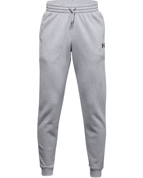 Under Armour Boys Fleece Joggers Pants Grey Black Size MD Youth 1359888-036 New
