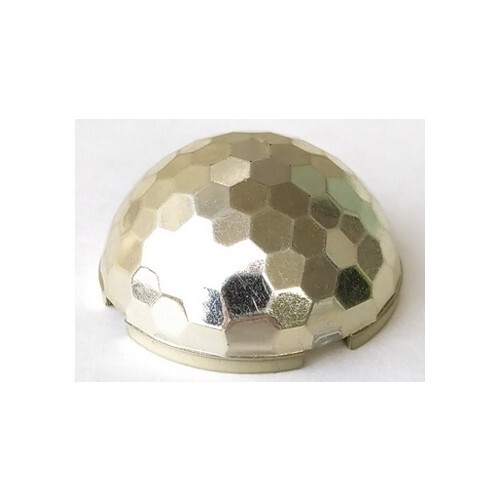 LEGO Space - Cylinder Hemisphere 4 x 4 Multifaceted - Chrome