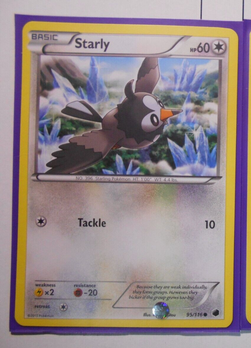 Starly 95/116 Pokemon card BW Plasma Freeze common NM