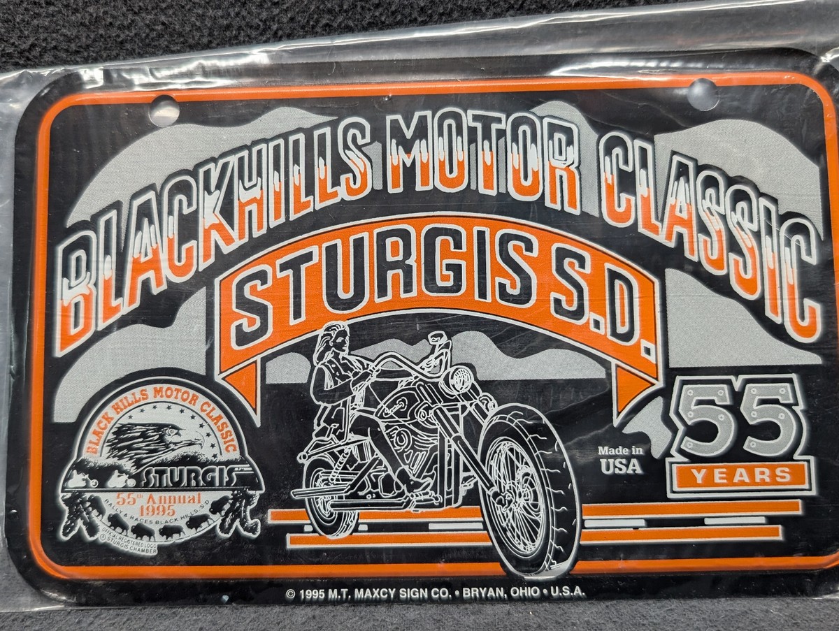 Harley Davidson Sturgis 55th Anniversay License Plate Blackhills 