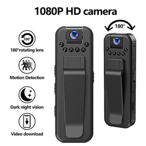 NEW 1080P Camcorder Mini Police Body Camera HD 180° Video DVR IR Night Cam