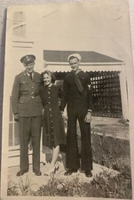 Military Photo - U.S. Soldiers In Uniform Standing Outside For Picture 1943