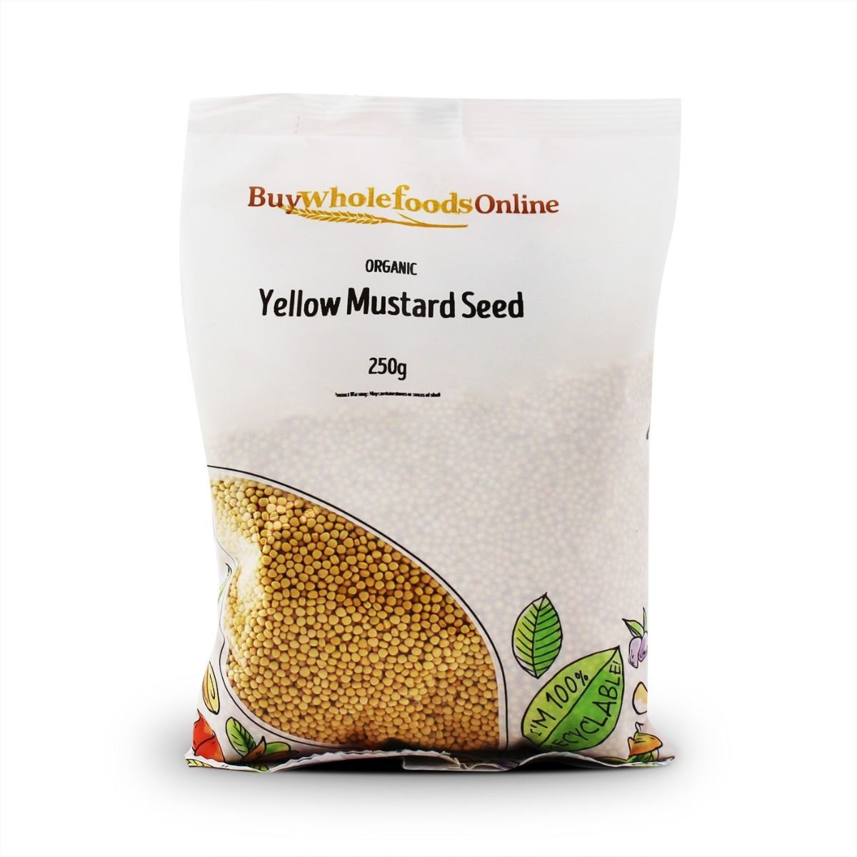 Organic Mustard Seed Yellow 250g | BWFO | Free UK Mainland P&P